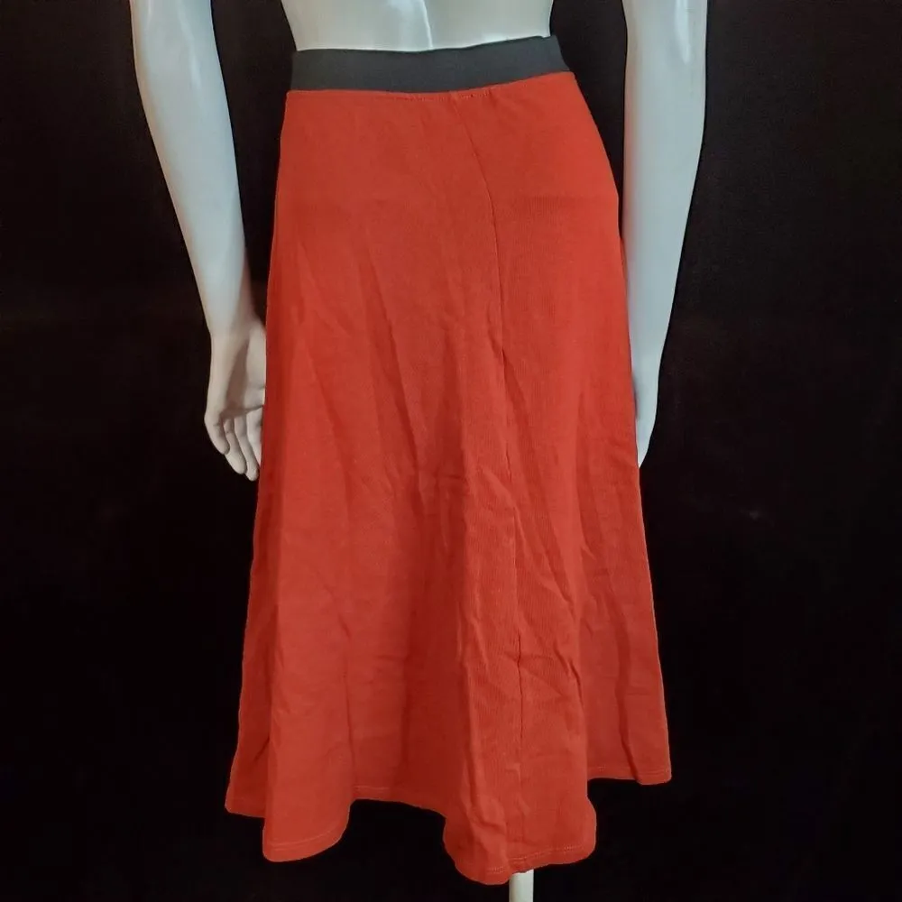 NWT Zara Trafaluc Orange Midi Skirt (S) - Image 4