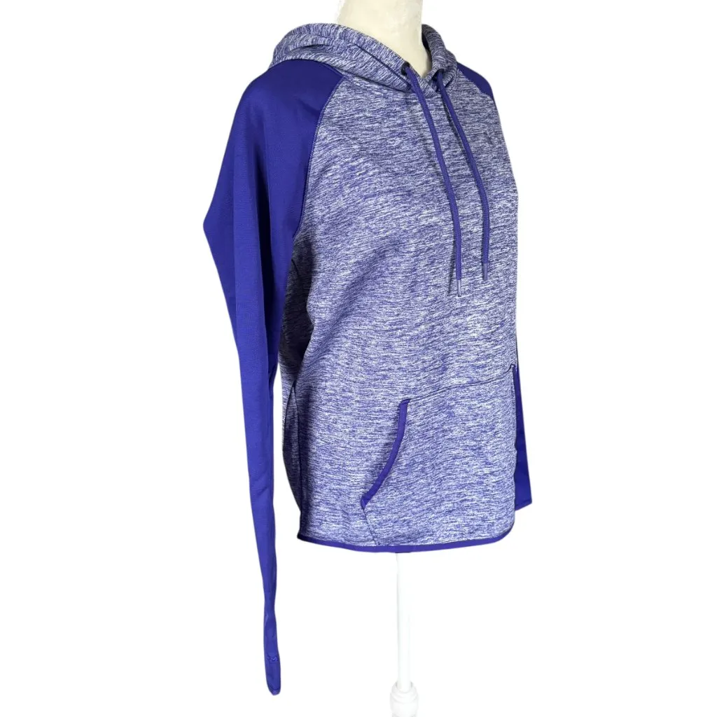 Under Armour women's purple heather long sleeve fleece lined hoodie medium - Image 2