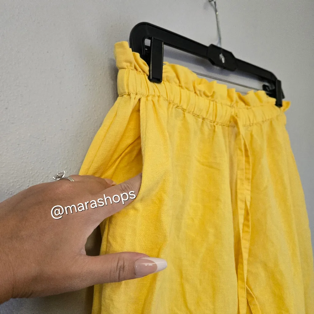 Coniglio Palm Beach Yellow Linen Joggers Size undefined - Image 4