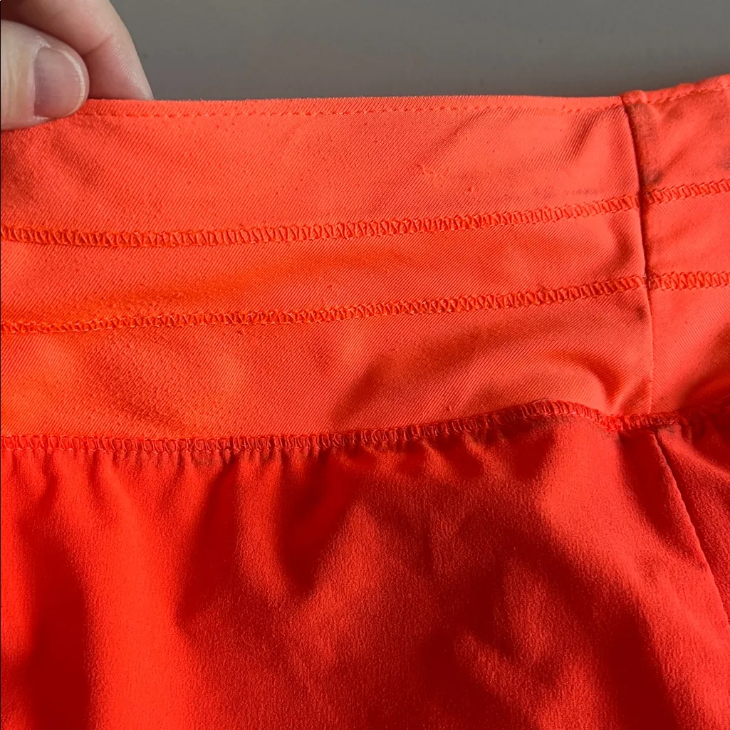 Oiselle Running Short Highlighter Orange Size 6 *Flaw - Image 4