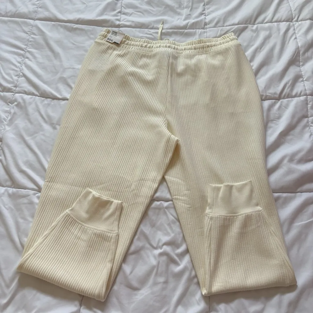 NWT DSG Womens Size XL Pants Cream High Rise Woven Everyday Jogger Pant White - Image 8