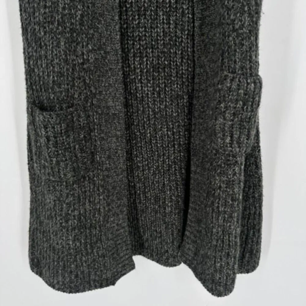 PRANA Thalia Cardigan Sweater Vest Cargo Gray Marled Wool Duster Long Knit XS - Image 10