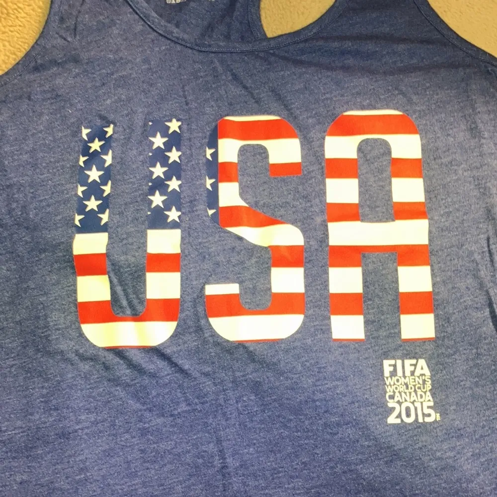 🎉4 for $20 FIFA Women’s World Cup USA Tank, Large Blue - Image 2
