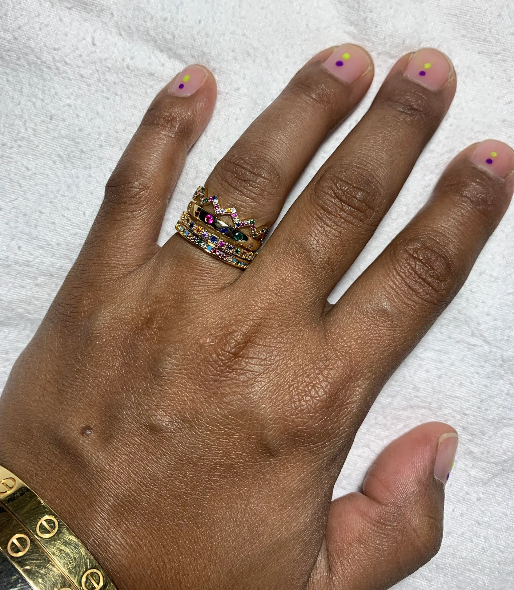 Beverly Hills Boutique Ring Set Of 4... Gold - Image 2