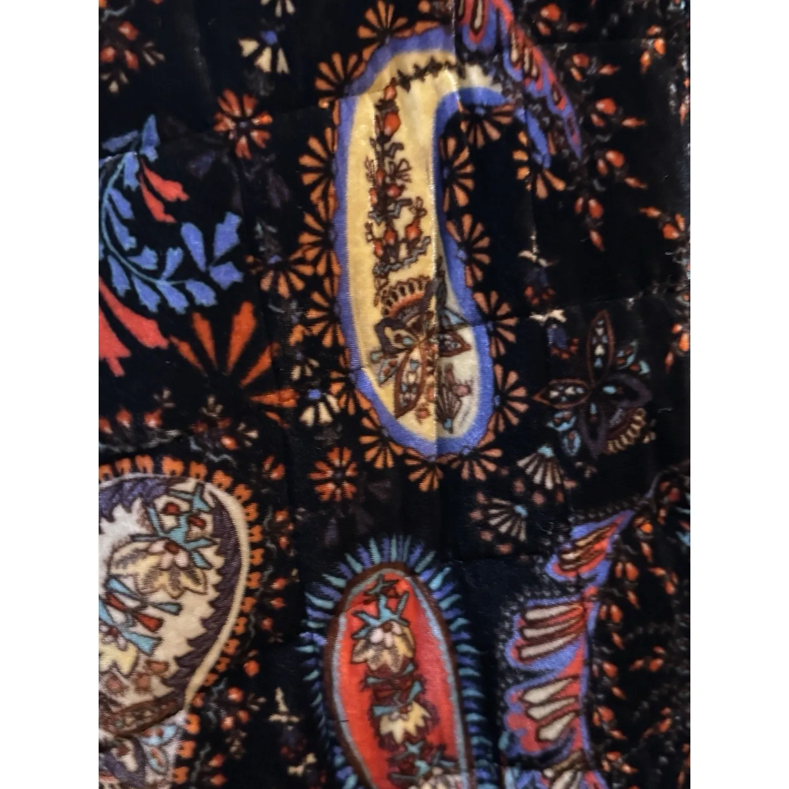 New Johnny Was Dolman Quilted Jacket $480, Sezanz‎ Size XL Velvet Paisley Boho - Image 5