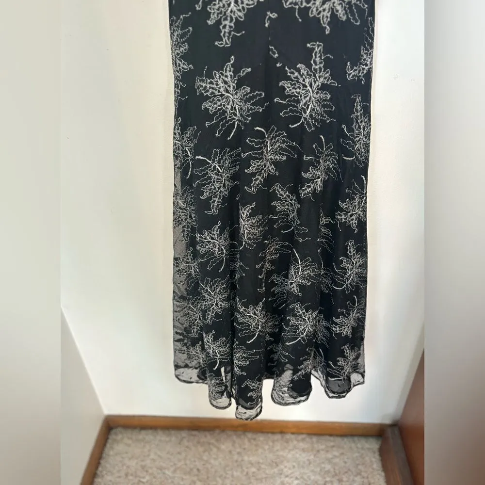 Carmen Marc Valvo black and ivory strapless dress size 2 Vintage 90s - Image 8