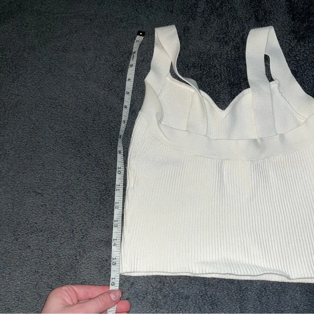 Abercrombie and fitch white ribbed sweetheart tank size small - Image 5