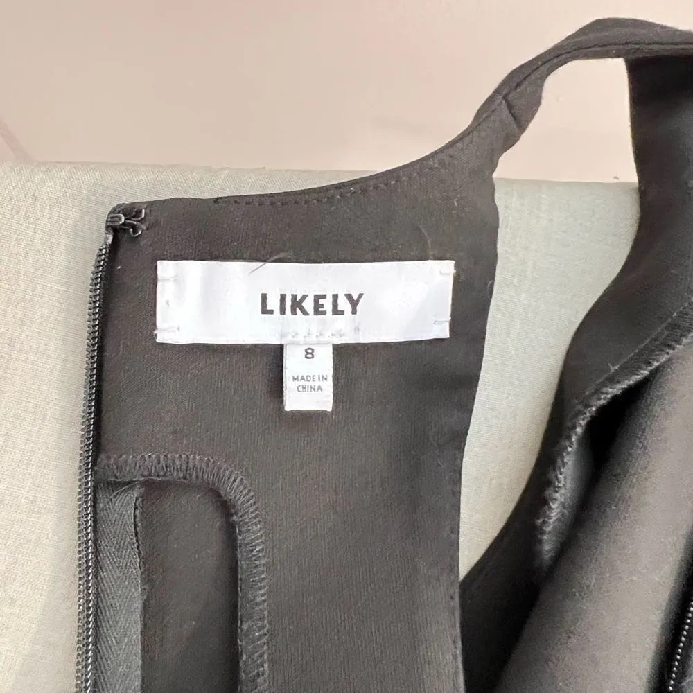 Likely Women's Halter Neck Skater Fit & Flare Party Dress In Black Size 8 - Image 8