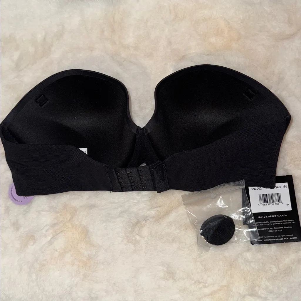 Maidenform Dreamwire Strapless Padded Lift Underwire Bra Black Size 34C - Image 8