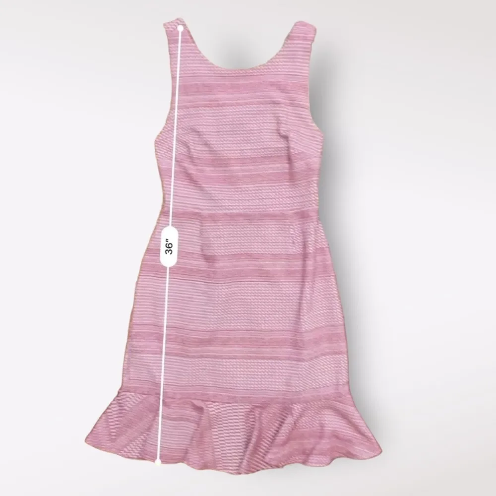 Banana Republic Jacquard Midi Dress Womens 6 Red Tweed‎ Christmas - Image 4