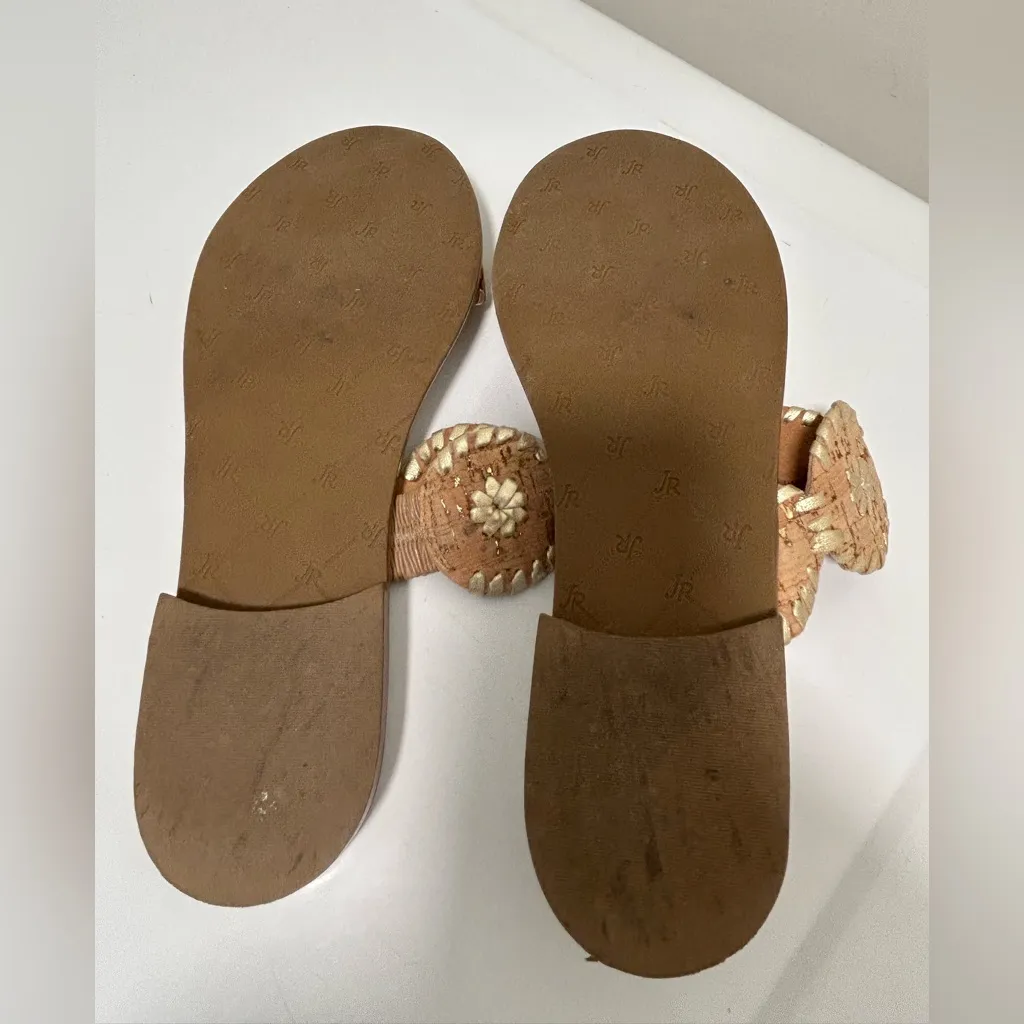 Jack Rogers Sandals Gold Cork Size 6.5 - Image 9