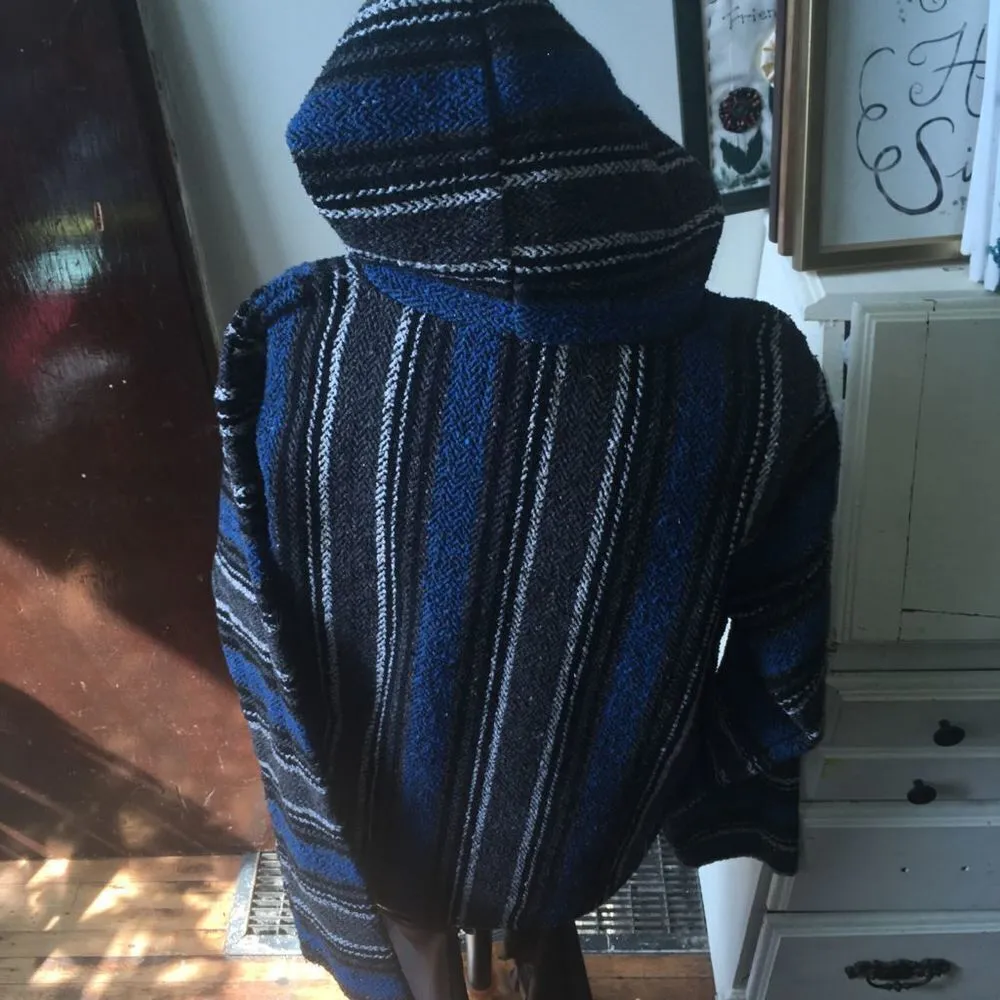 Earth Ragz blue and black hooded blanket L sweatshirt Blue Size L - Image 2