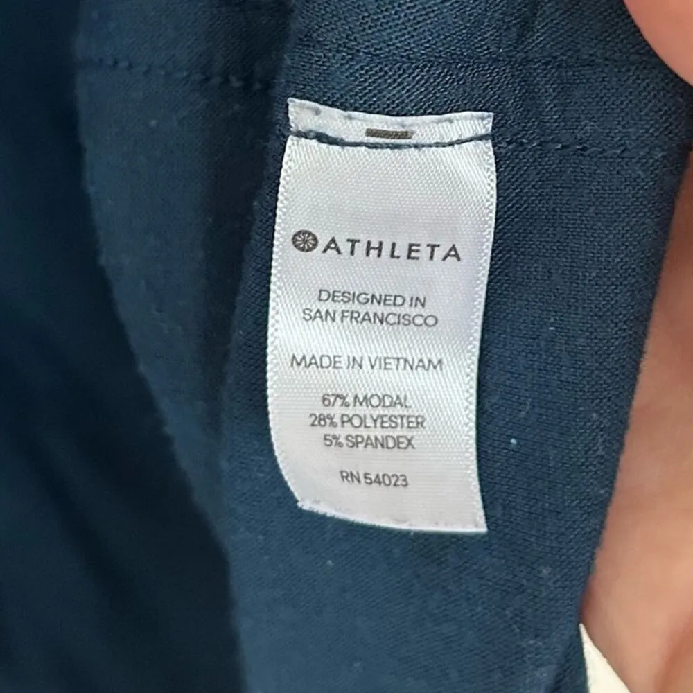 Athleta Blue Threadlight Asym Relaxed Long Sleeve Shirt Sz XS - Image 3