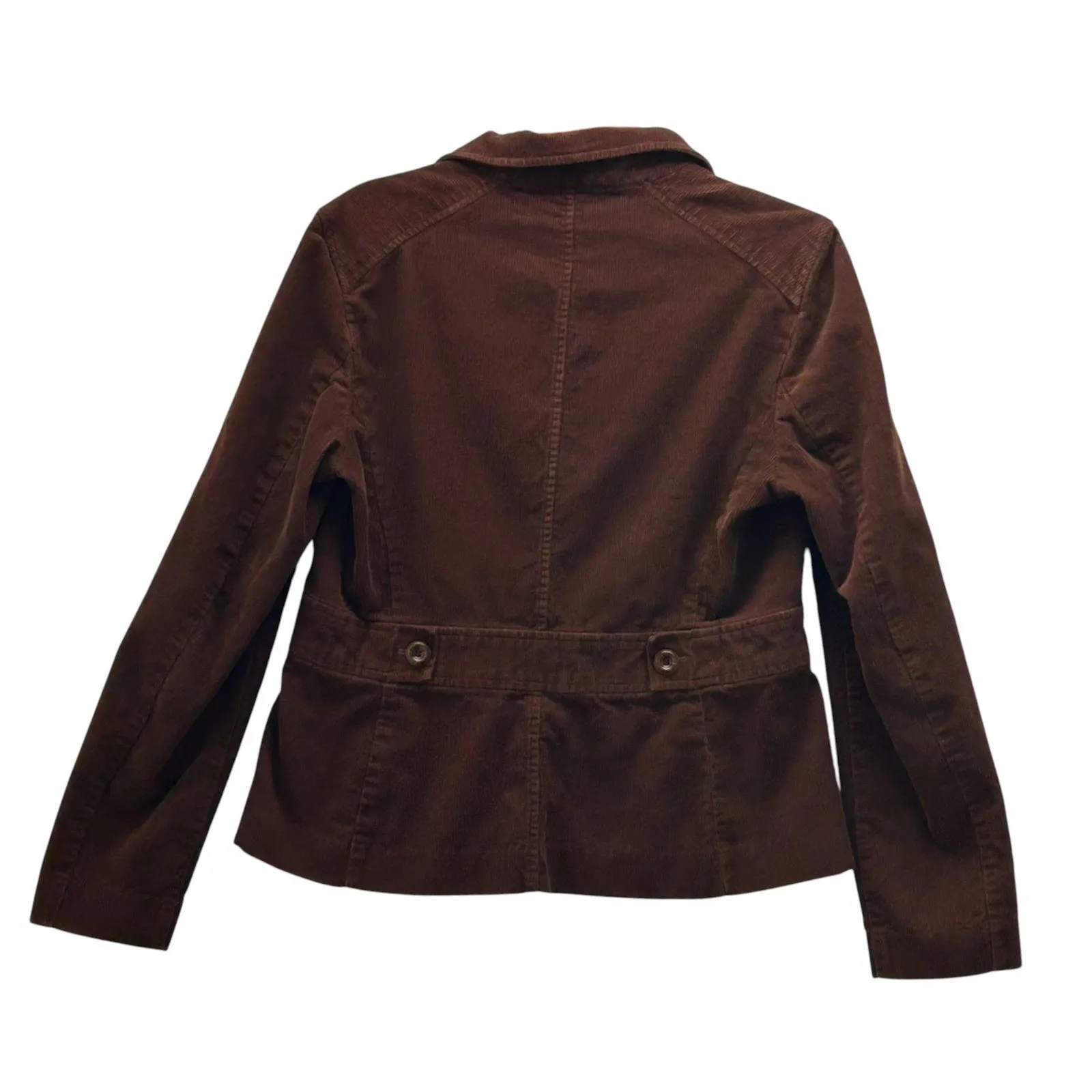 Villager Liz Claiborne Corduroy Blazer Jacket Brown 10 - Image 2