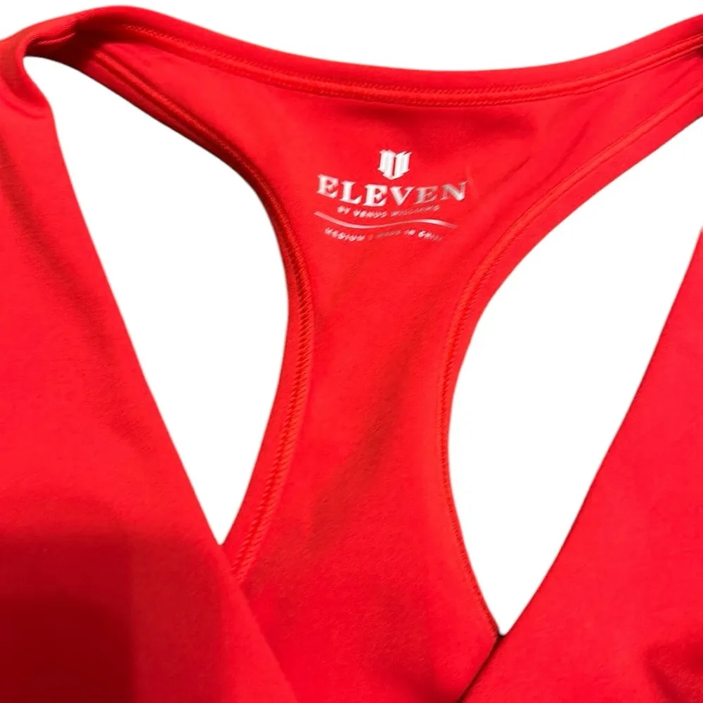 EleVen by Venus Williams Red Tie Front Fitted Tank Top‎ Size M - Image 5