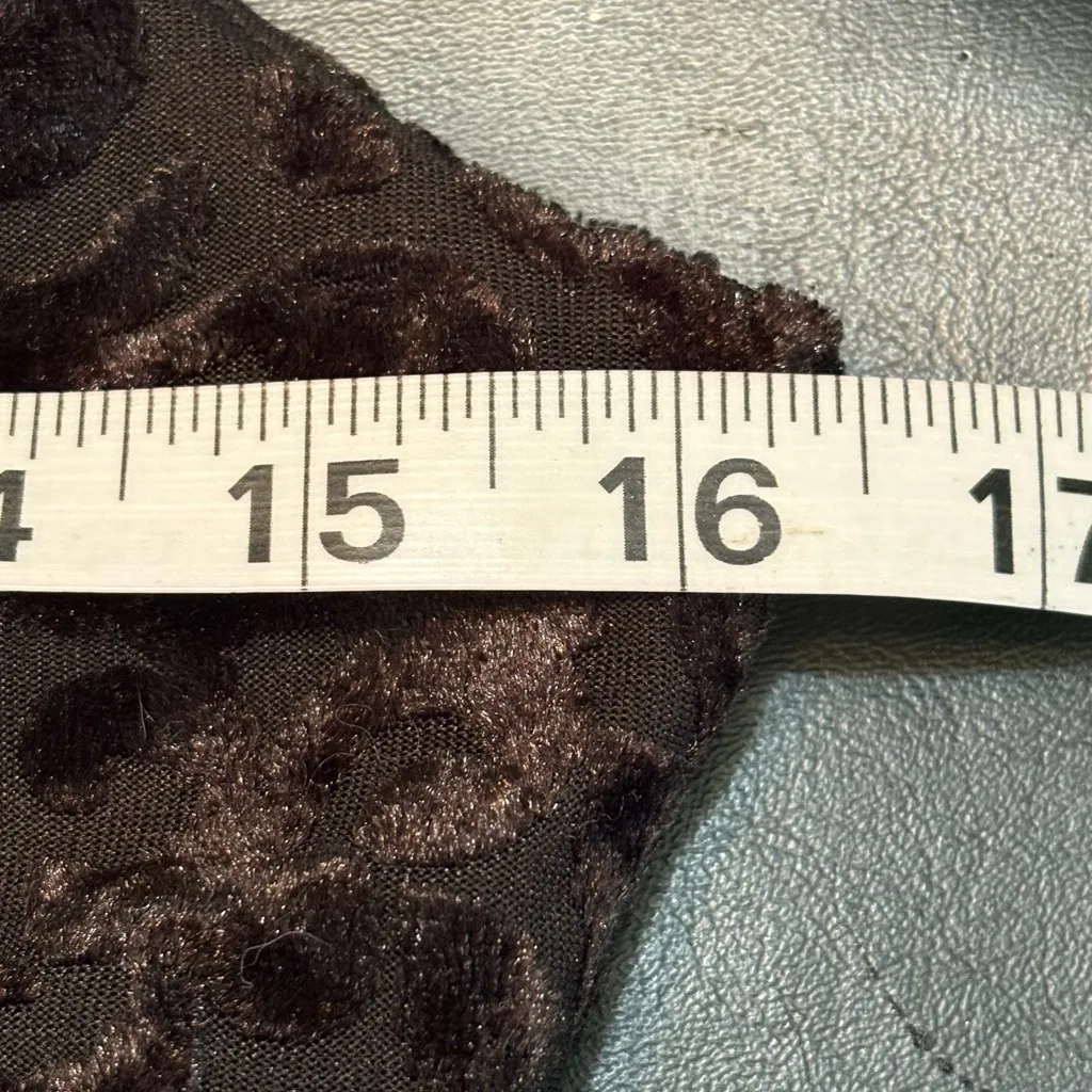 Rachel Zoe size Small Elegant Black Velvet Tooled Dress - Image 10