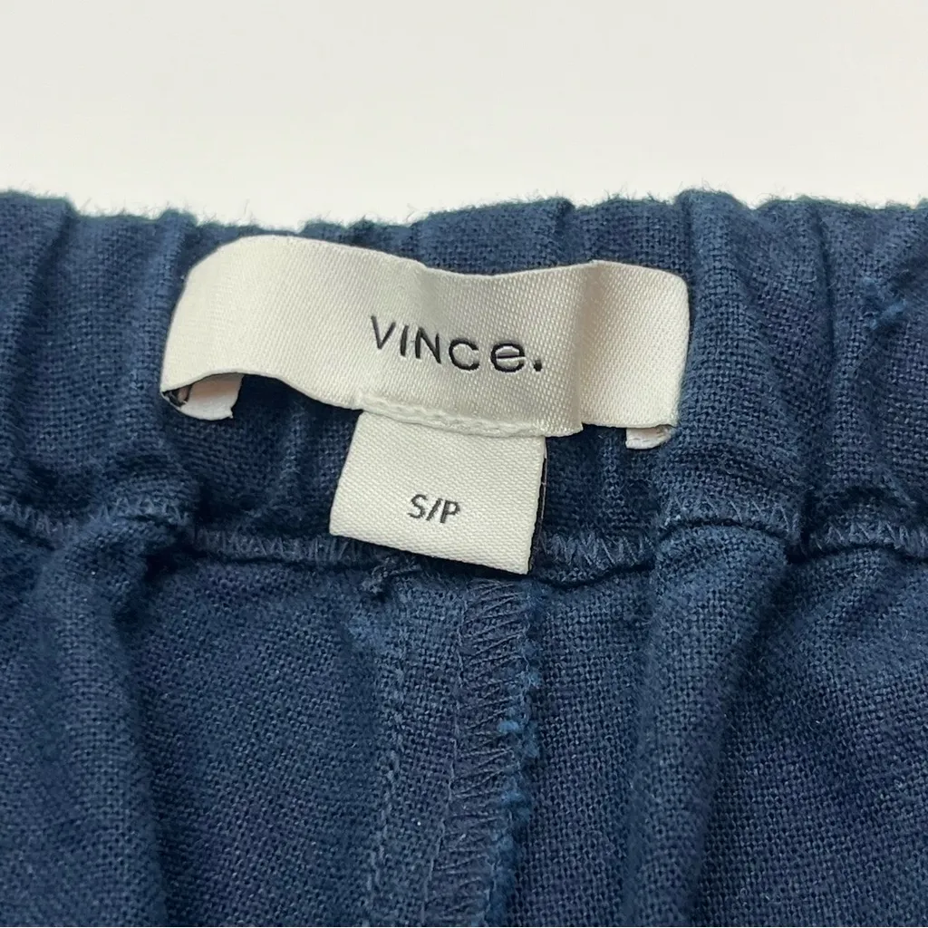 Vince Womens Navy Blue Hemp Cotton Blend‎ Pull-On Pant Size Small Two Pockets - Image 3
