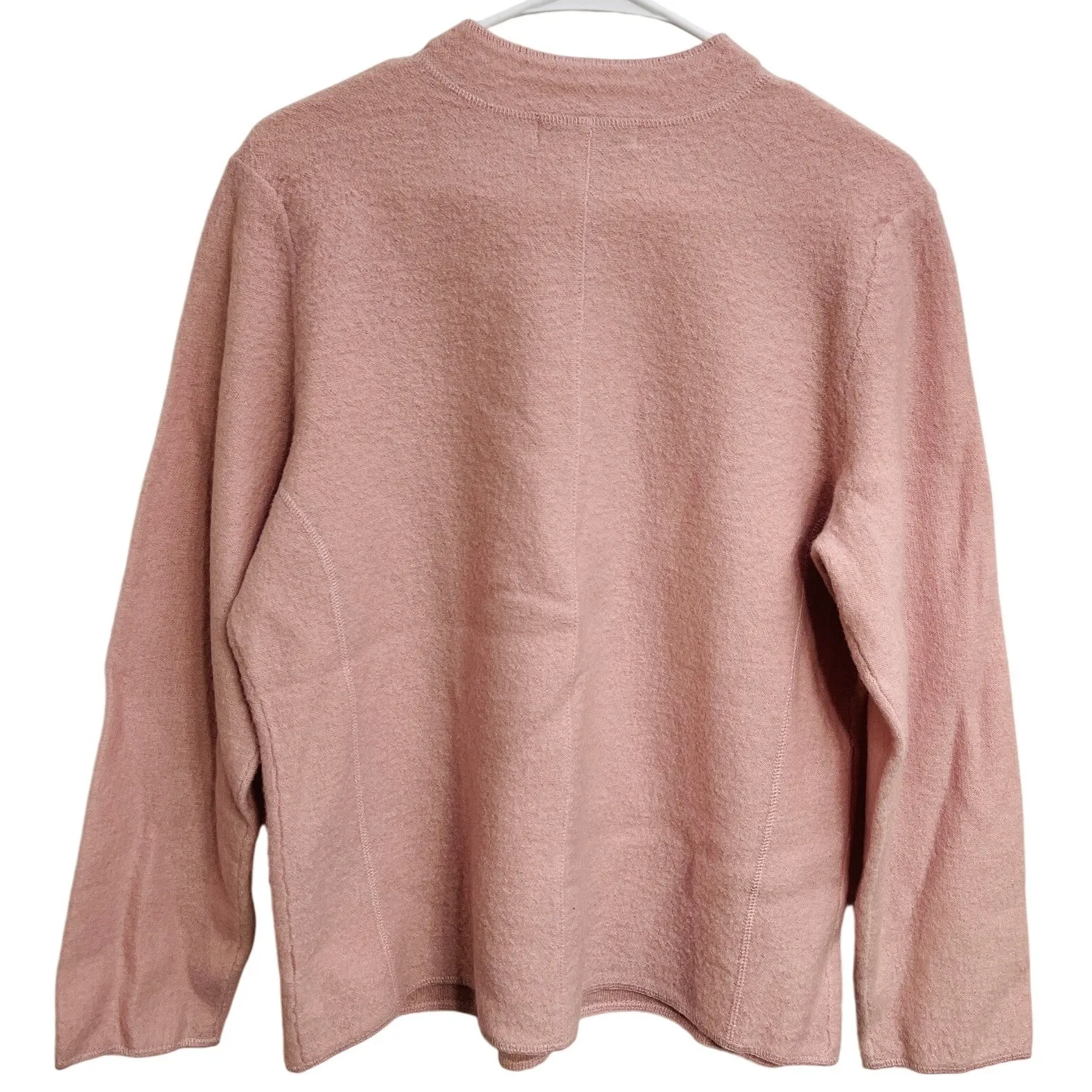 Vintage 90s 100% Wool Embroidered Cardigan Pink Sweater Soft Girl Cottagecore M Size M - Image 2