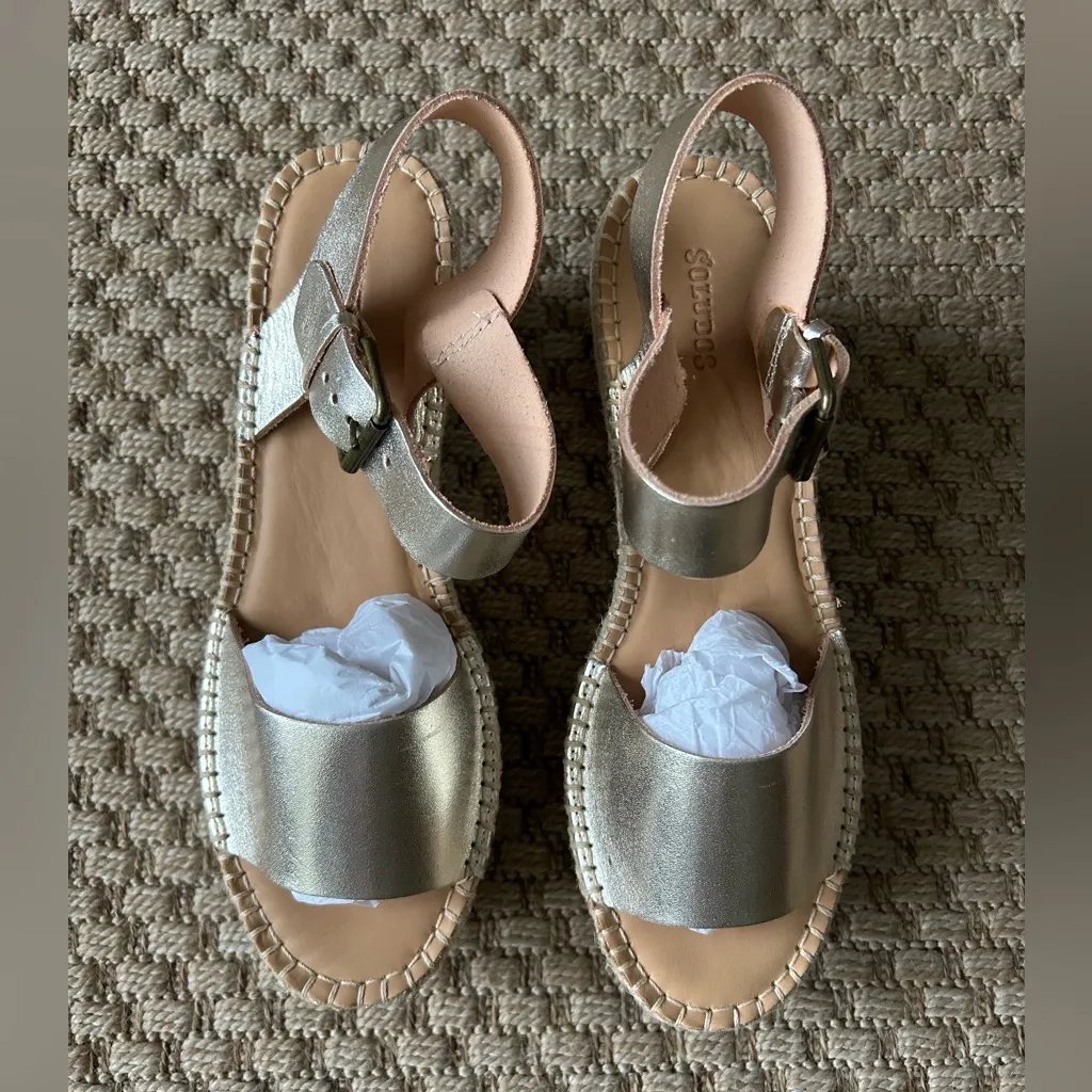 Soludos Platinum Minorca Leather Platform Sandal - Image 3