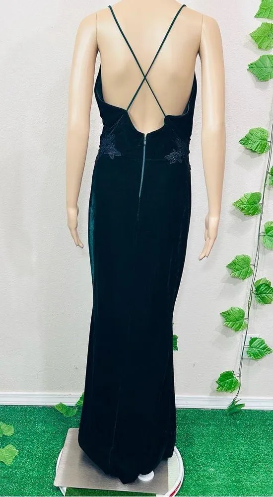 Windsor Velvet Fairy Emerald Dress - Image 13