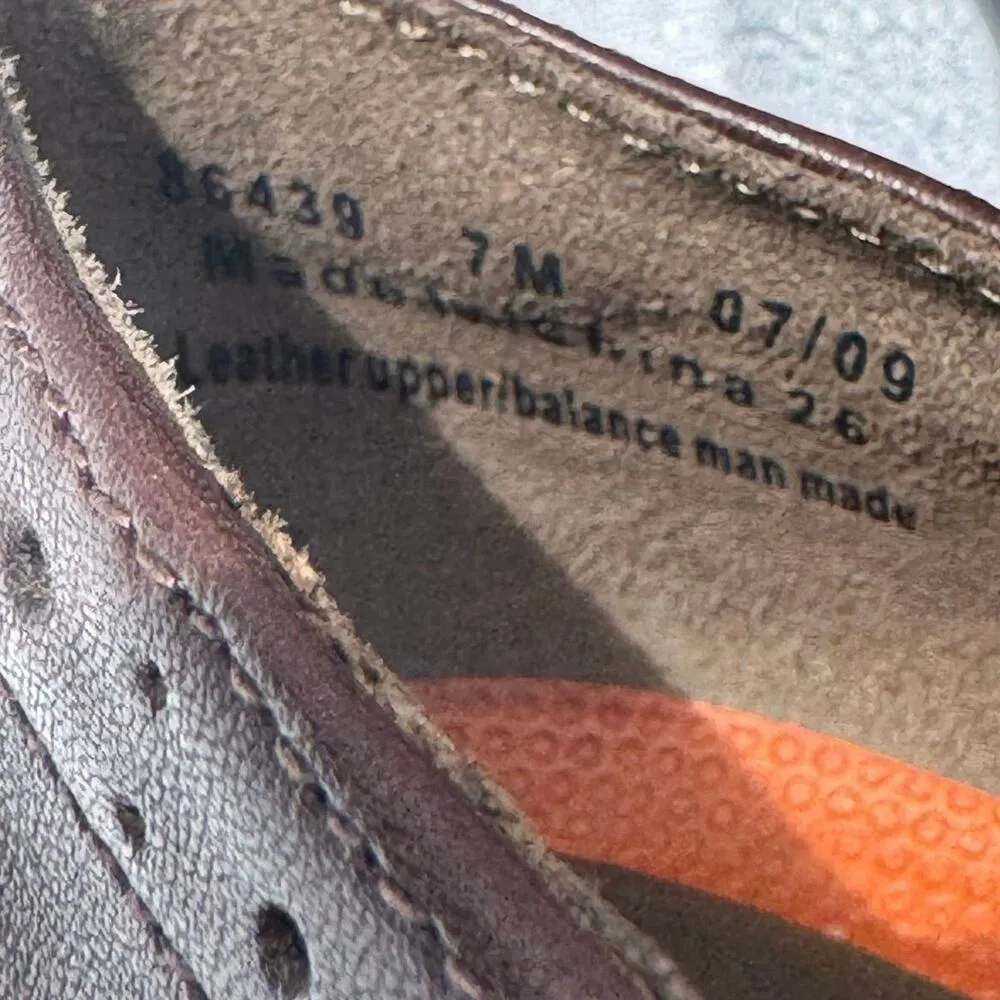 Structure Clarks Brown Leather Loafers Comfort Slip On Shoes Size 7M - Image 7