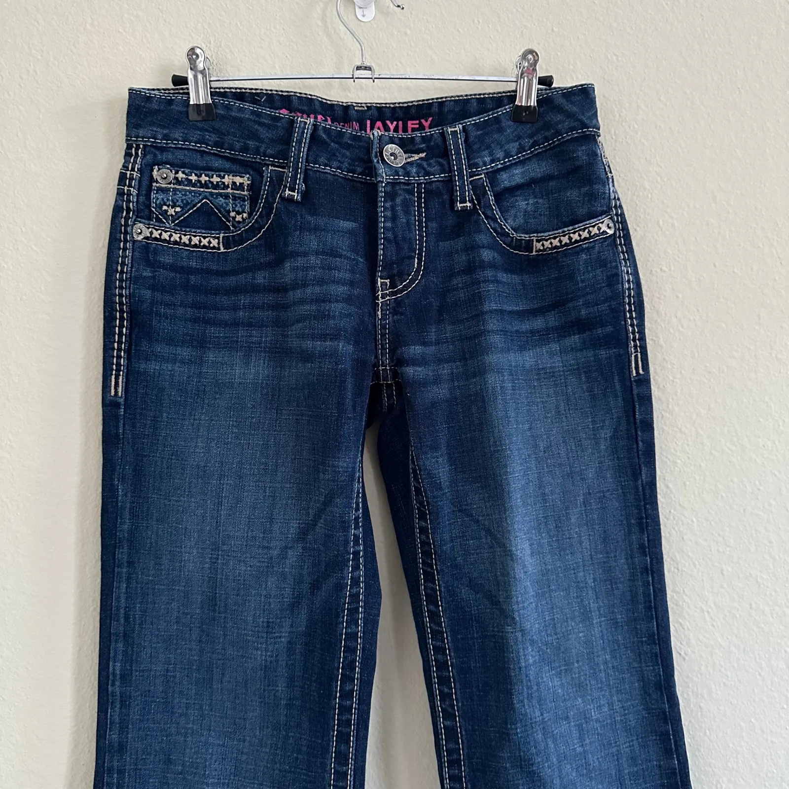 Cruel Denim Jayley Jeans‎ Women's 26 1R Stitching Pockets Bootcut Dark Wash - Image 3