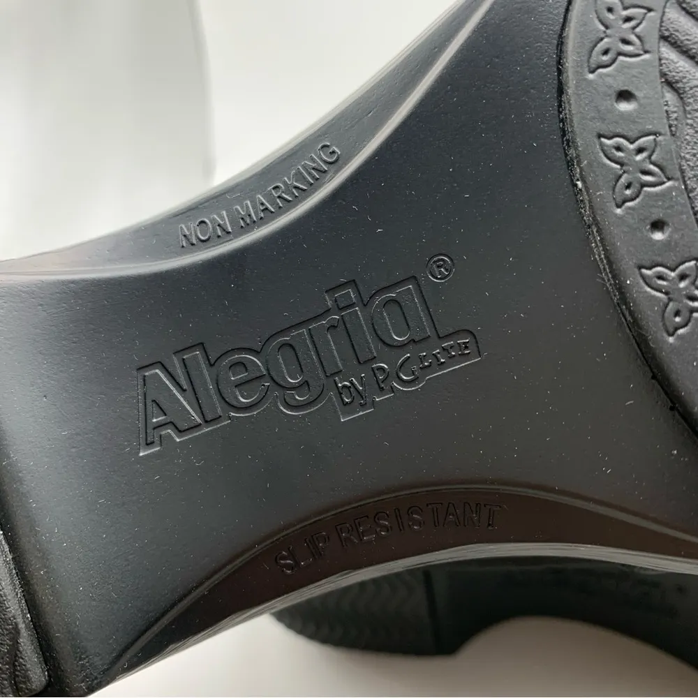 NWB Alegria Shilaine Women's Sandals size 40 US 9.5-10 black slip on wedge 1299 - Image 12