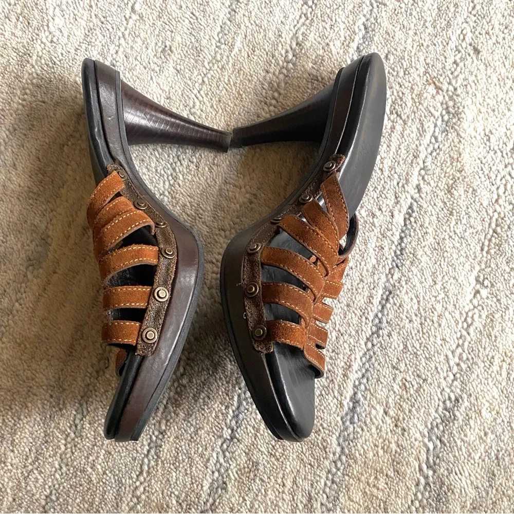 Cole Haan Clio Suede Designer Strappy Platform Heels - Image 7