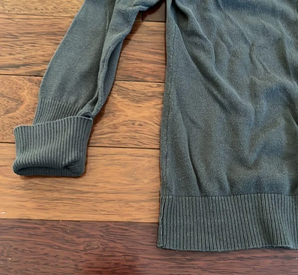 Gap | Dark Gray Cardigan Medium 3/4 Sleeve 100% Cotton - Image 2