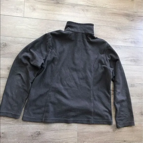 Lands' End 5/$15  fleece half zip‎ up jacket Brown Athletic - Image 4