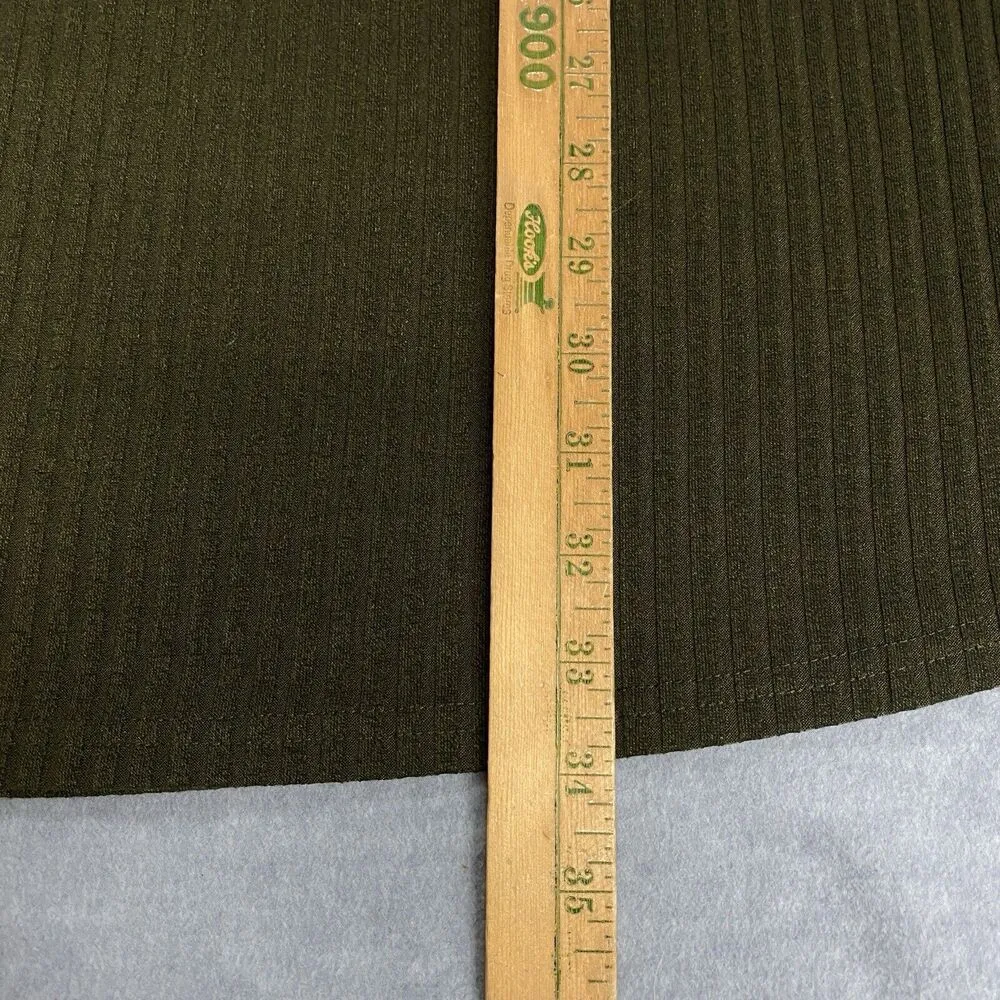 Women's Long Sleeve Medium Olive Green Midi Sweater Dress Ribbed High Waist - Image 10