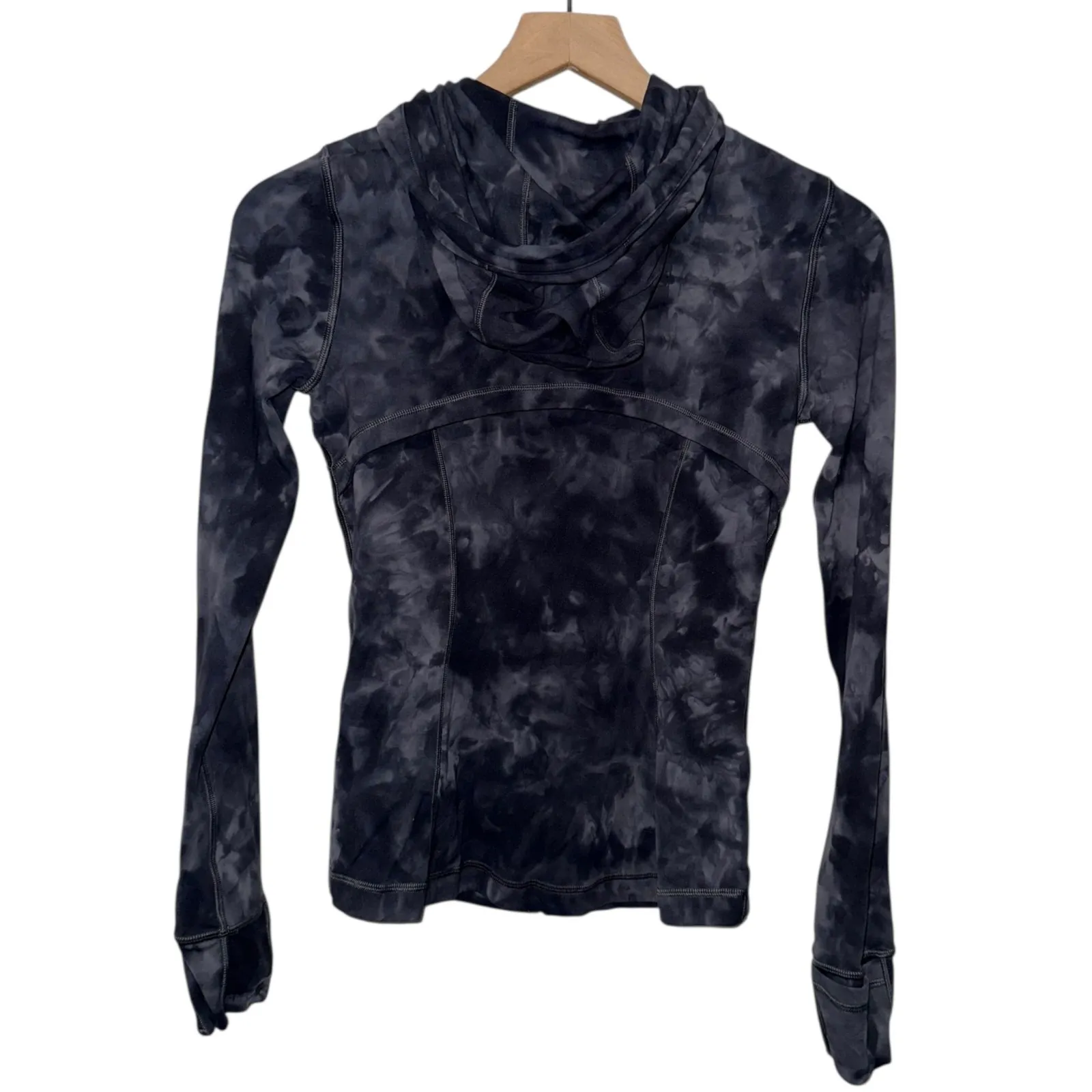 Lululemon Hooded Define Jacket Nulu Diamond Dye Pitch Grey Graphite Women Sz 4 - Image 2