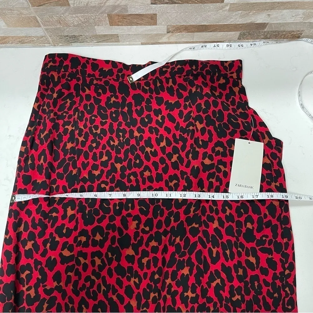 𝅺zara ASYMMETRIC ANIMAL PRINT SKIRT Sz L NWT - Image 8