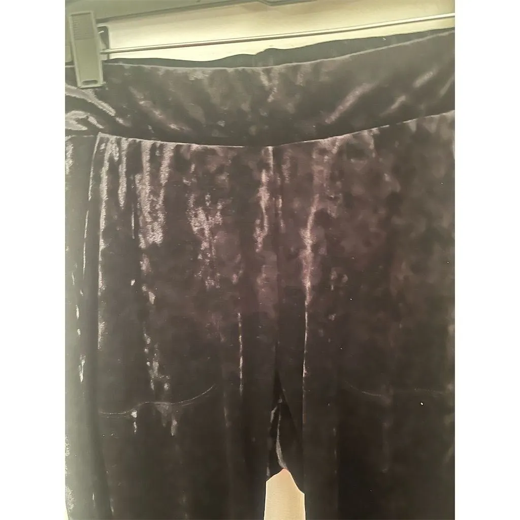 Torrid‎ 0 Black Ankle Crush Velvet Leggings with Pockets Size Large 12 - Image 6