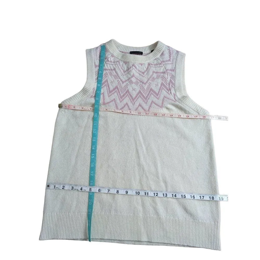 ATM Anthony Thomas melillo fair isle wool vest Small Pink - Image 7