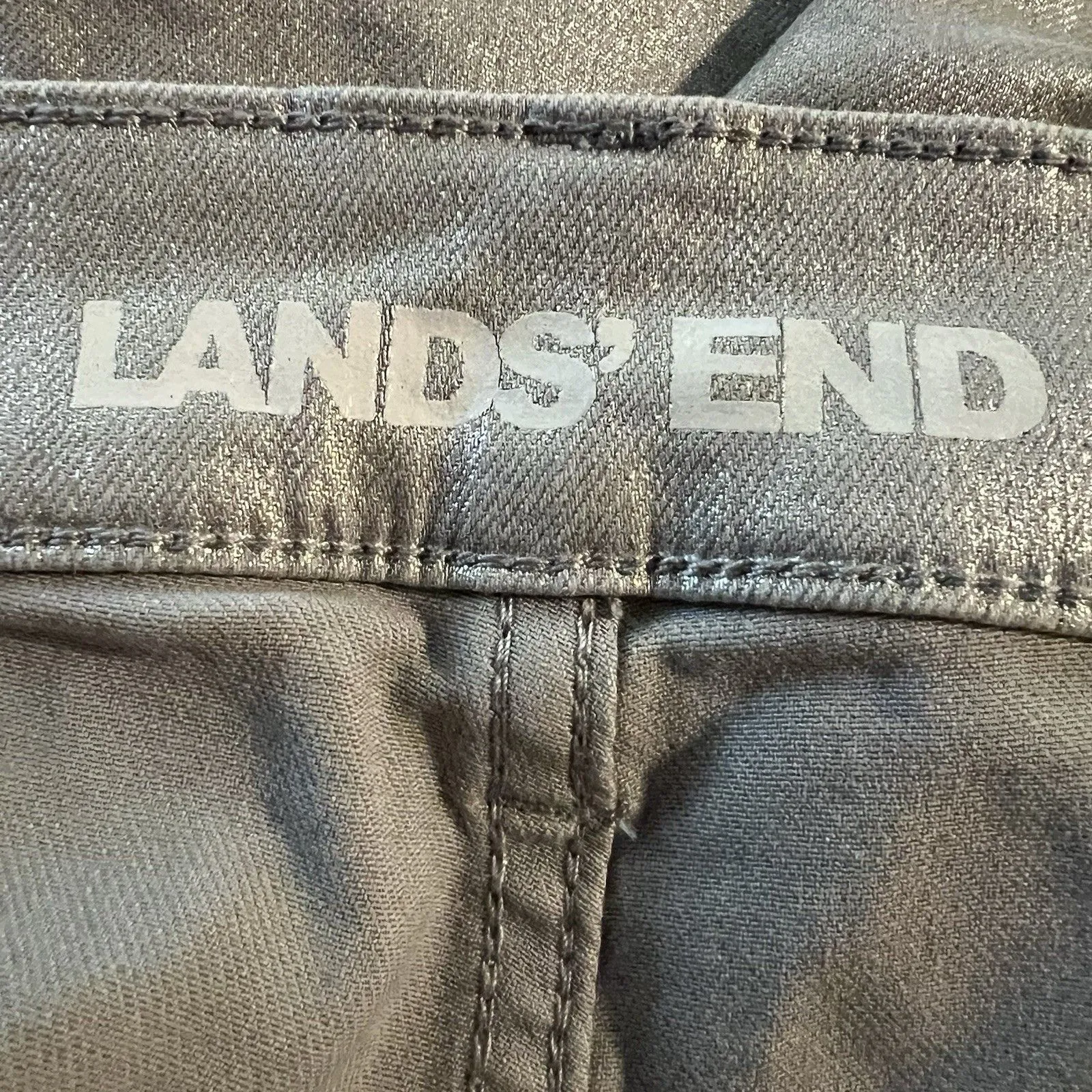Land’s End Women’s Jeans Pants 22W Shimmer High Rise Slim Ankle Metallic - Image 3