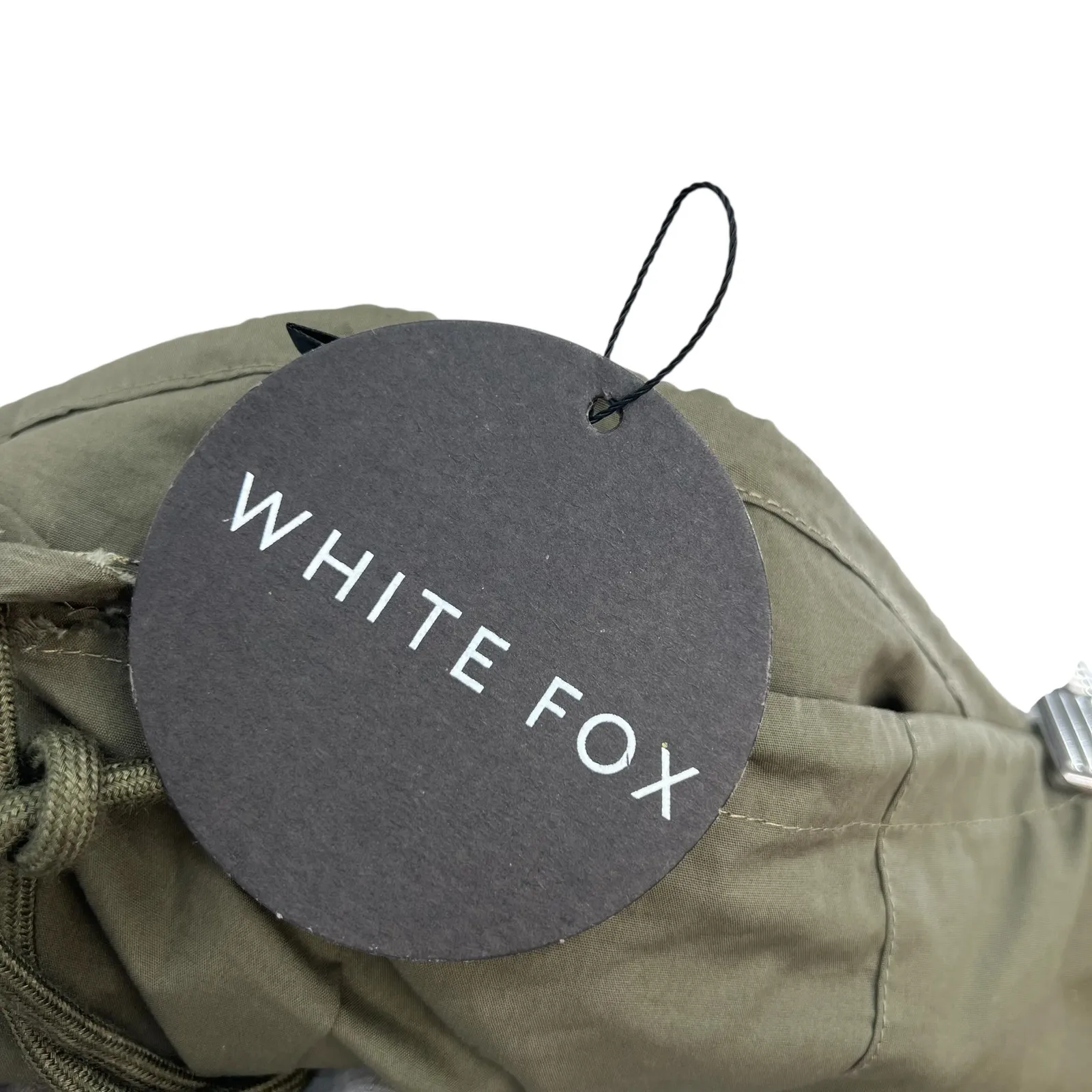 White Fox Everything I Want Cargo‎ Pants Parachute Khaki Green Size Small - Image 9