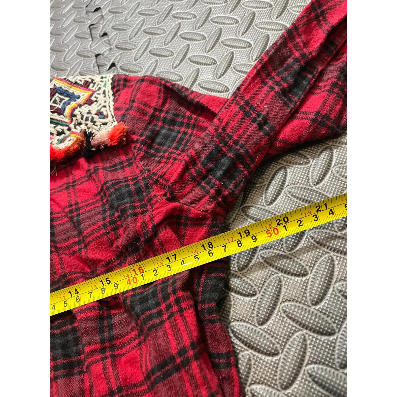 Anthropolohie Holding Horses western boho shirt S embroidered tribal flannel top - Image 5