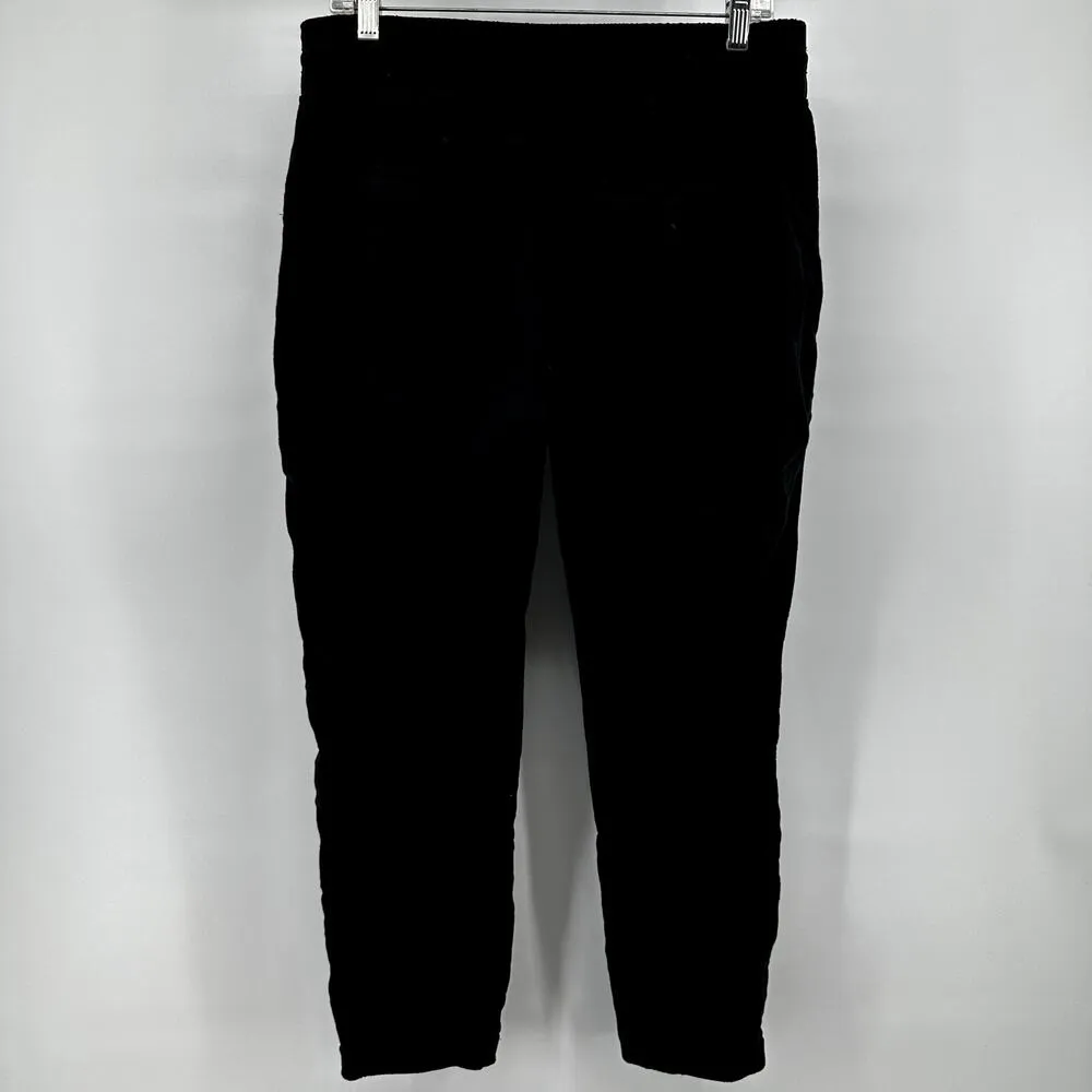 Athleta Cabo Linen Jogger Pants Drawstring High Rise Zip Pockets Black 6 - Image 6