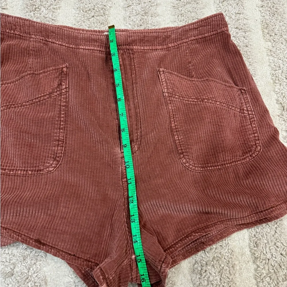 Free People Love Struck Corduroy Shorts We The Free high rise rust brick mini - Image 10