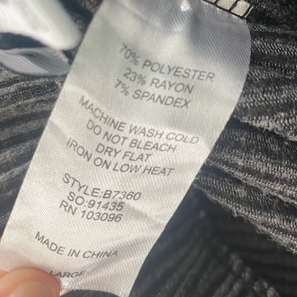 Wide Leg Ribbed Cargo Lounge Pants Sweats Womens Large Minimalist Streetwear Y2K - Image 10