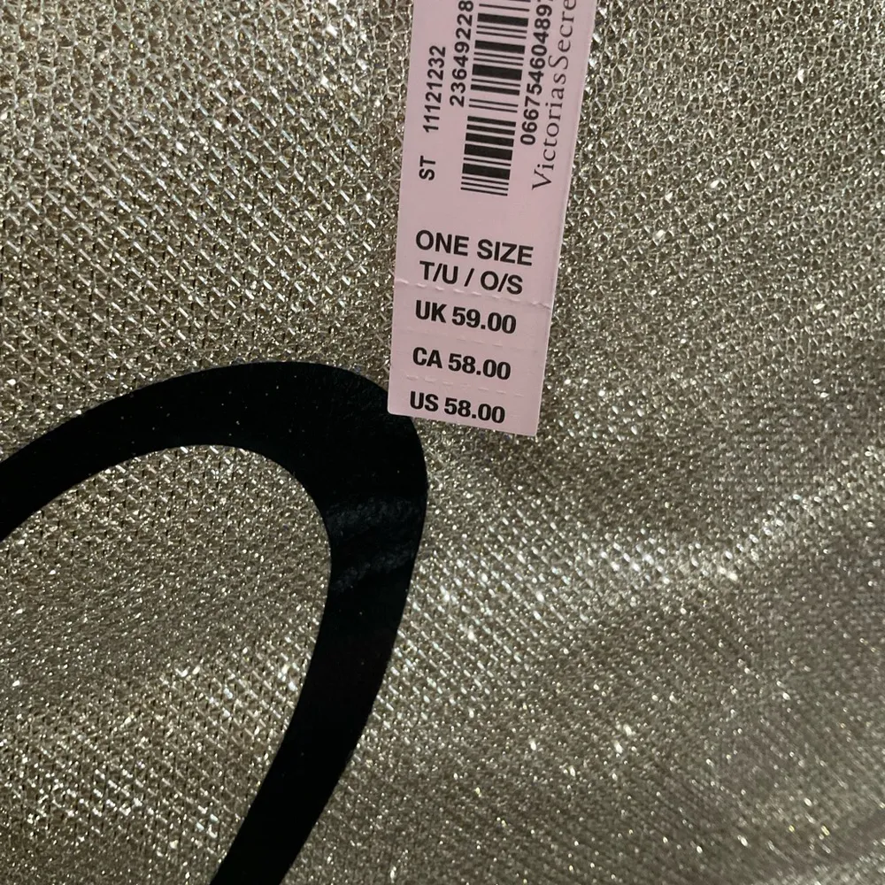 NWT VICTORIAS SECRET GLITTERY GOLD XL TOTE - Image 7