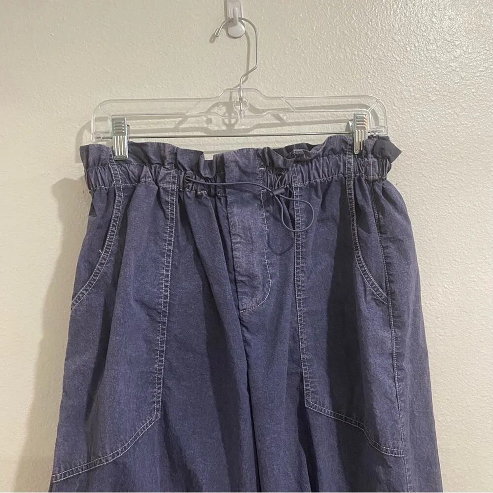 Urban Outfitters Navy Sloan Nylon Balloon Pants Sz M - Image 3