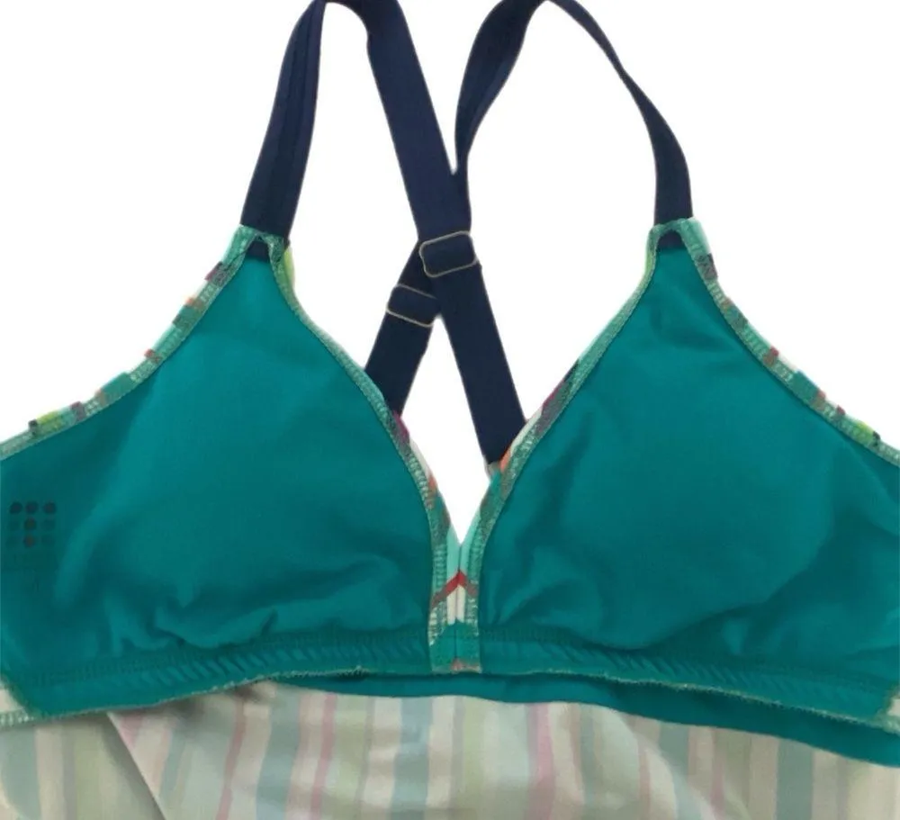 TITLE NINE multi color, striped tankini top with adjustable straps. Medium. EUC - Image 3