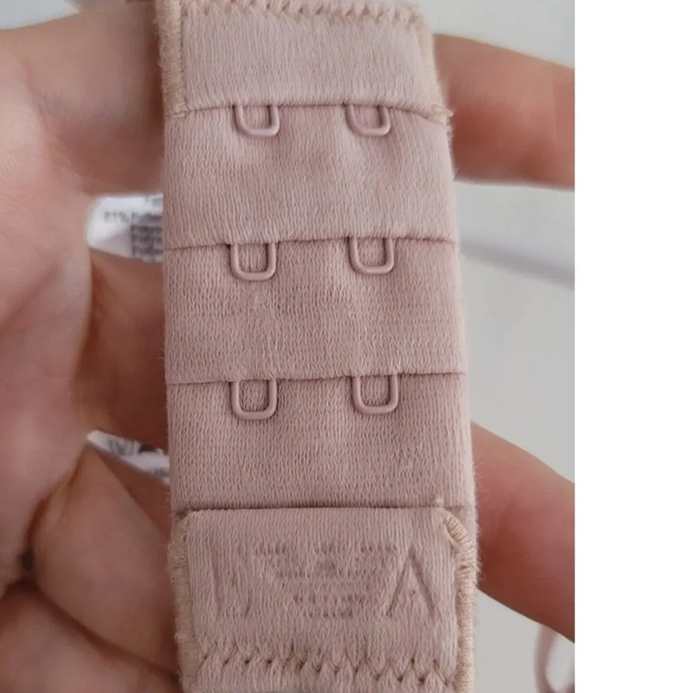 Emporio Armani Padded Push-Up Floral Lace Gingham Bra Tan 34B - Image 8