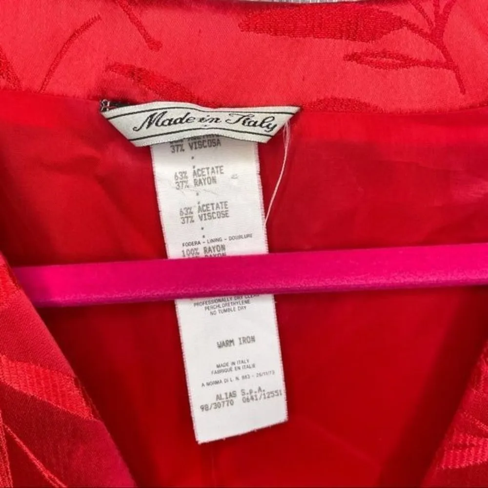 Vintage Versace classic v2 leaf floral silk skirt suit blazer jacket & skirt 10 - Image 8