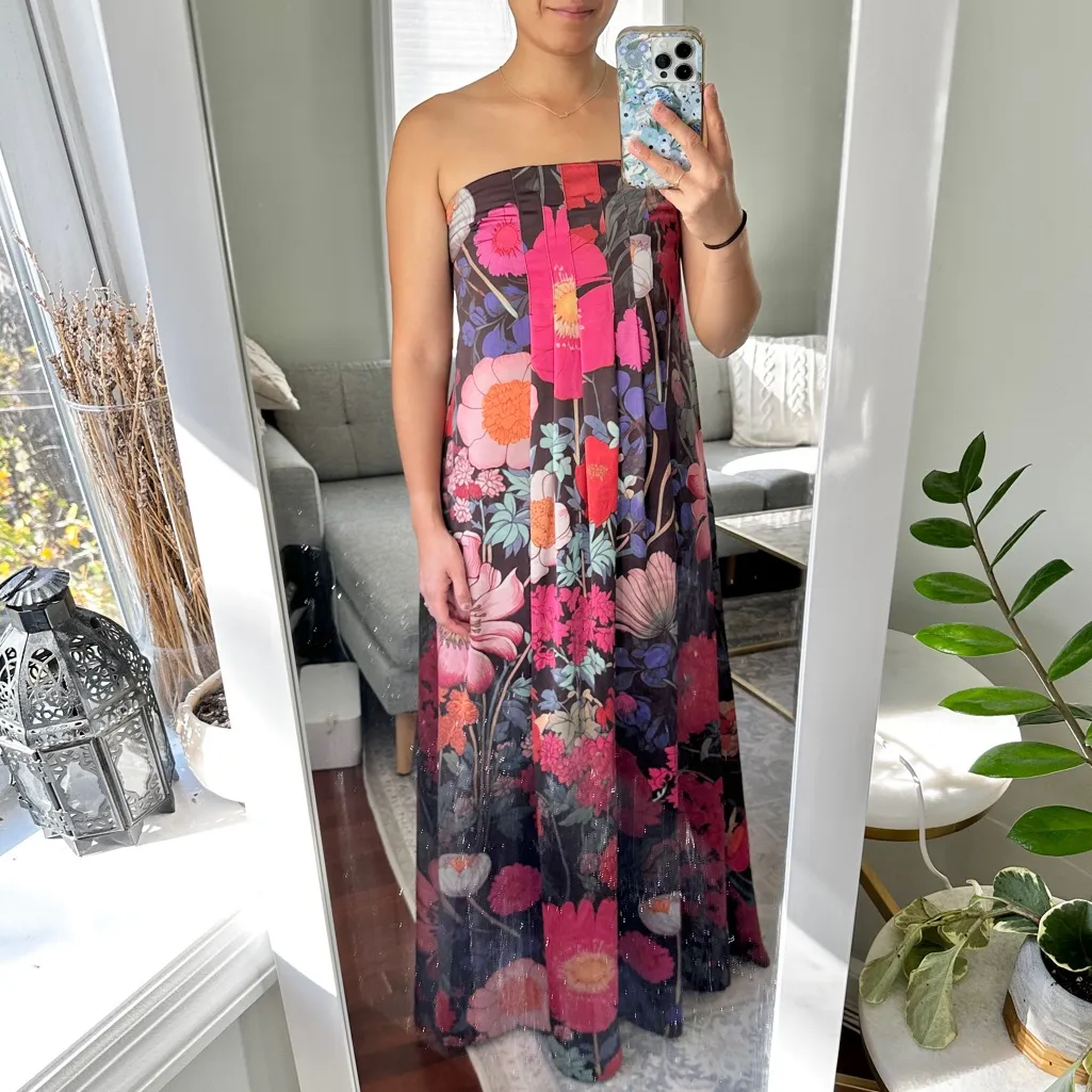 Free People Strapless Botanical Maxi Dress - Image 5