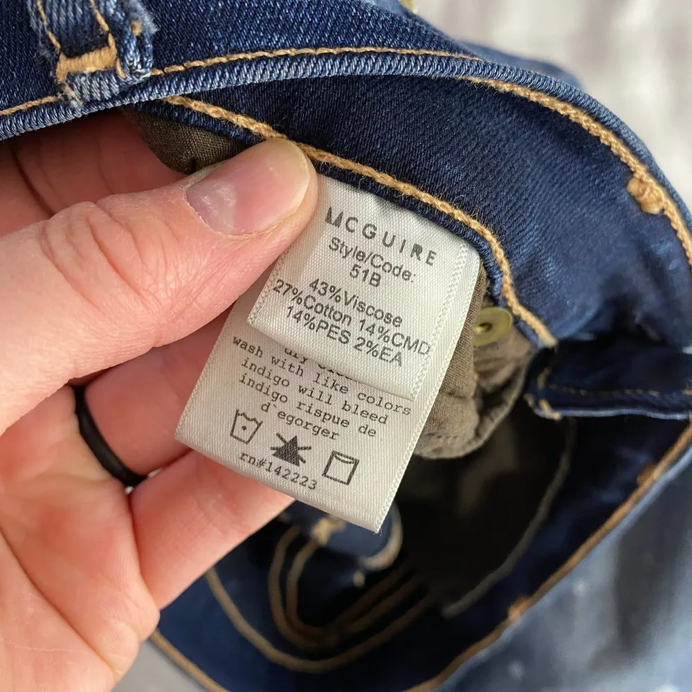 Women's Antho McGuire Newton High Tide Bleach Splatter Jeans Style 51B Size 28 - Image 2