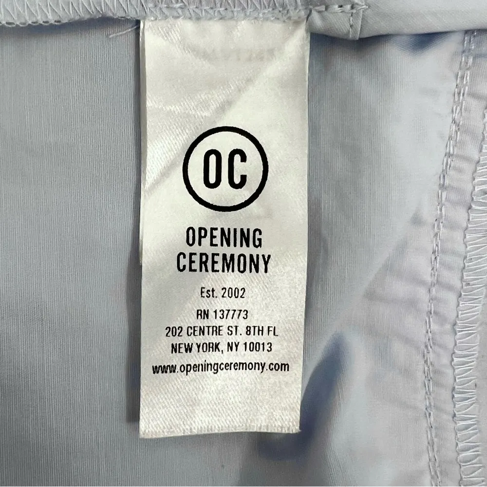 Opening Ceremony Pleated Trim Top Blouse Light Blue Sleeveless Women’s Size S - Image 8