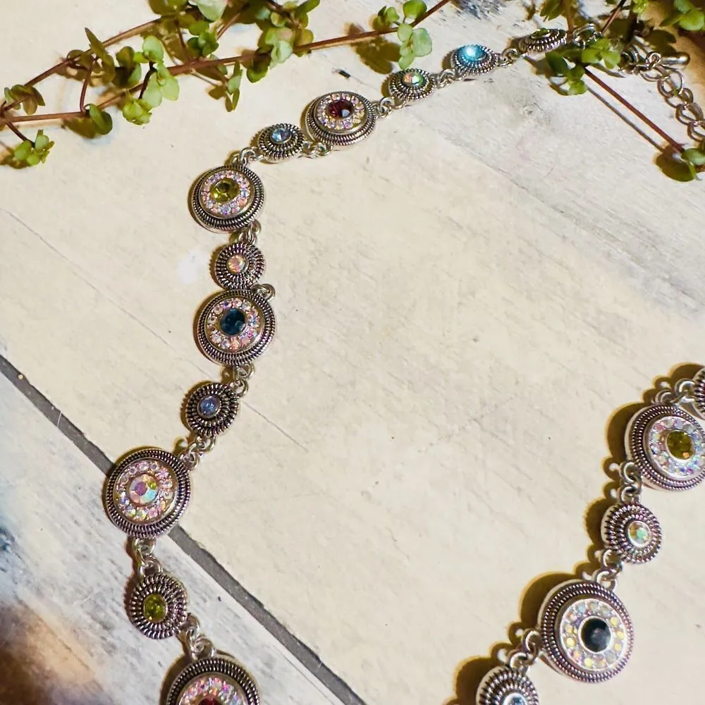 Vintage Lia Sophia Crystal Seltzer Necklace - Image 2